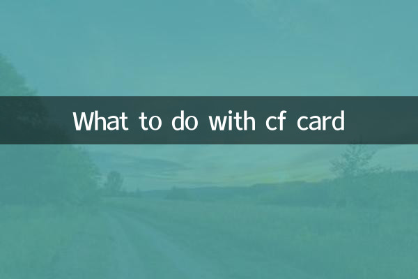 What to do with cf card