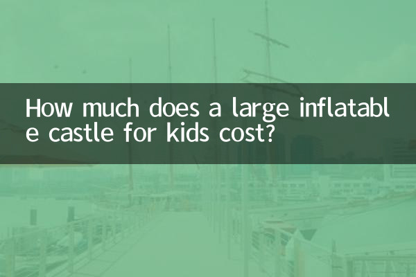Quanto custa um grande castelo inflável para crianças?