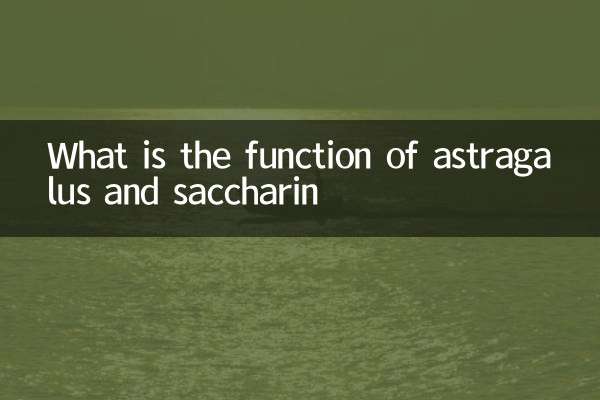 AstragalusとSaccharinの機能は何ですか