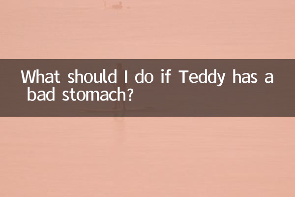 اگر ٹیڈی کا پیٹ خراب ہے تو مجھے کیا کرنا چاہئے؟