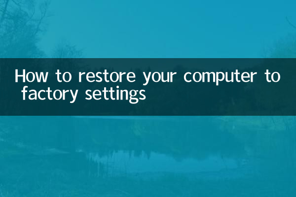 Come ripristinare il computer alle impostazioni di fabbrica