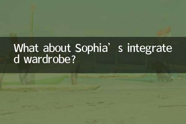 Et la garde-robe intégrée de Sophia ?