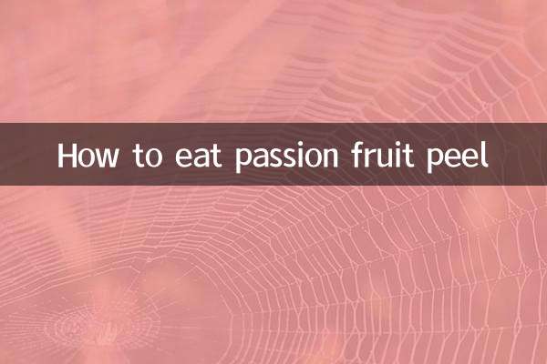 Cómo comer cáscara de maracuyá