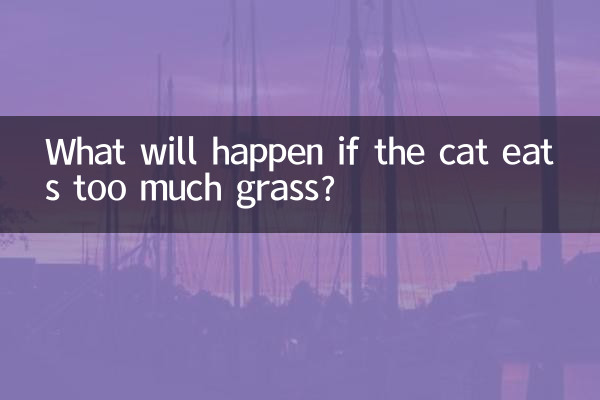 O que acontecerá se o gato comer muita grama?
