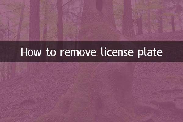 लाइसेंस प्लेट कैसे हटाएं
