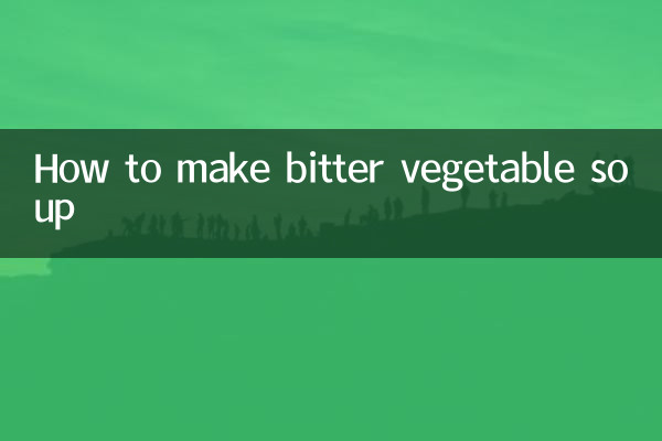 Cómo hacer sopa de verduras amarga