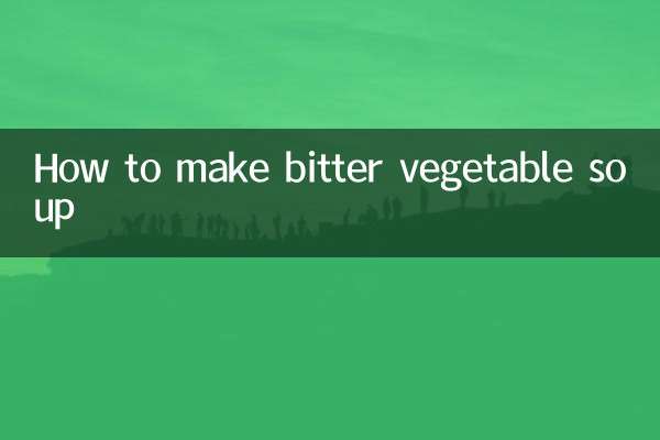 Cómo hacer sopa de verduras amarga