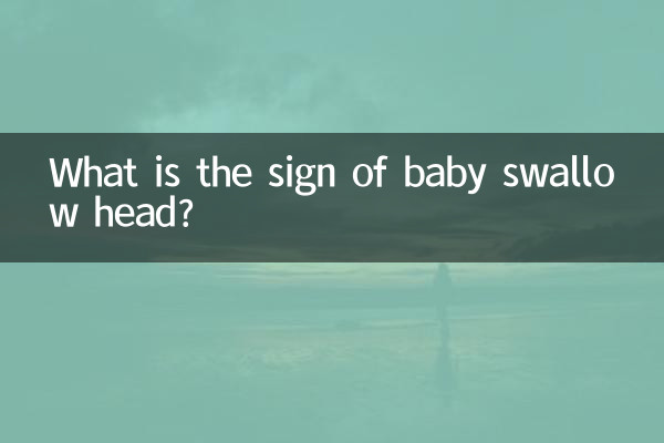 What is the sign of baby swallow head?