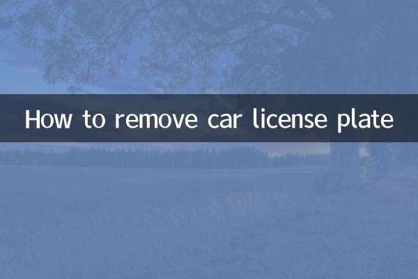 How to remove car license plate