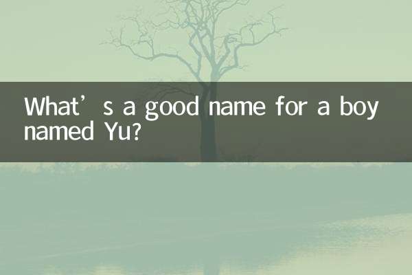 Qual è un bel nome per un ragazzo di nome Yu?