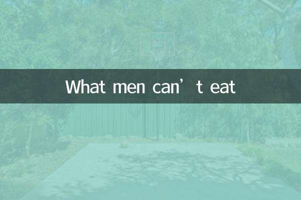 Was Männer nicht essen können