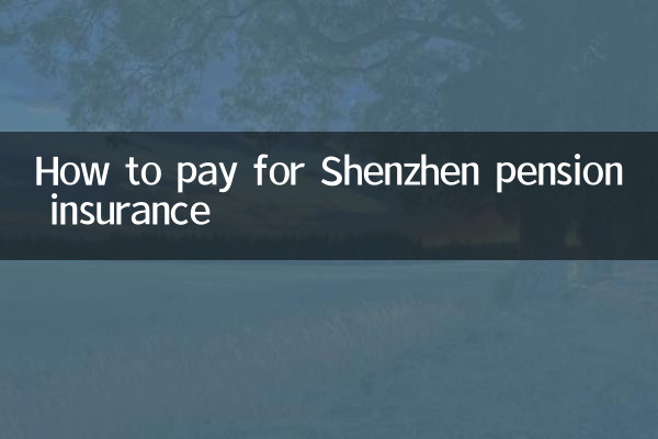 Come pagare l'assicurazione pensionistica di Shenzhen