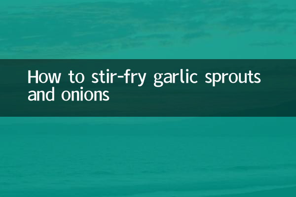 Como refogar brotos de alho e cebola