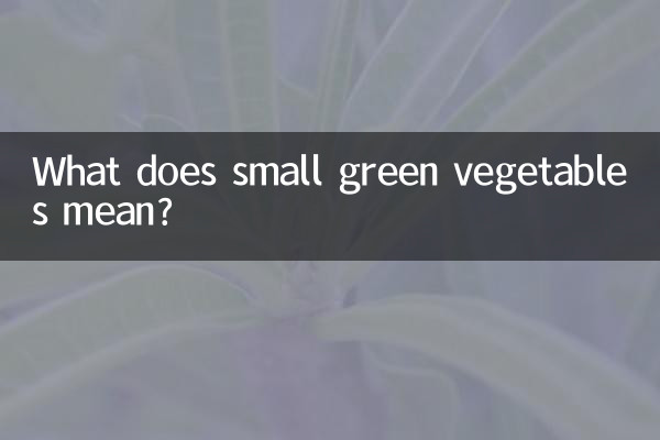 O que significam pequenos vegetais verdes?