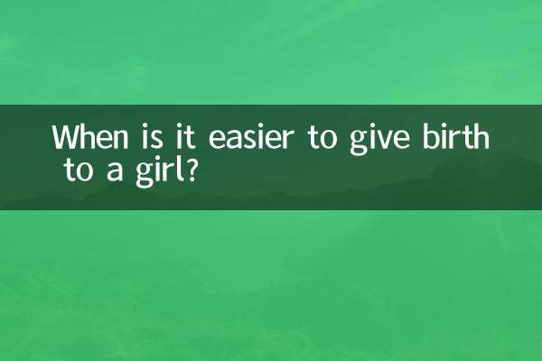 Quand est-il plus facile de donner naissance à une fille ?