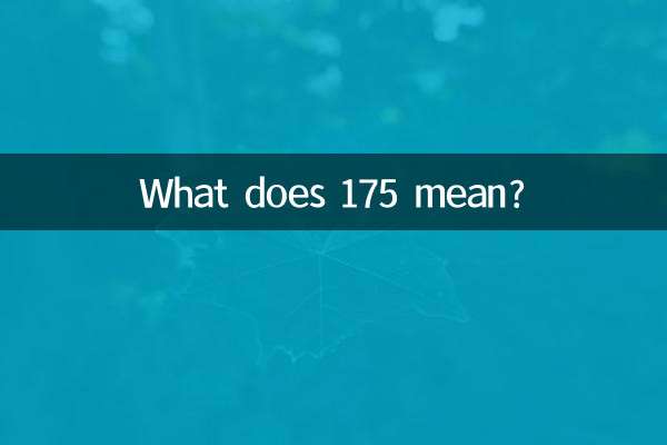 175 का क्या मतलब है?