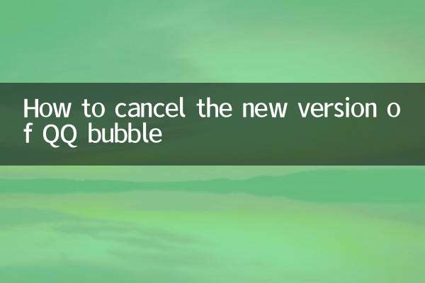 How to cancel the new version of QQ bubble
