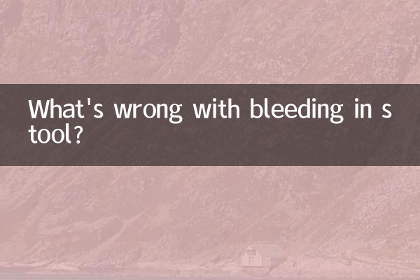 Was ist falsch an Blutungen im Stuhl?