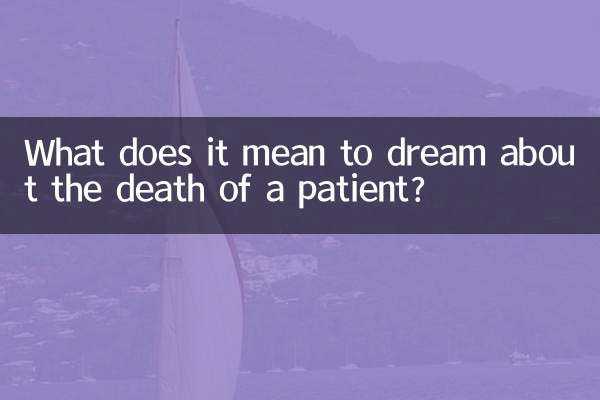 ما يعني أن يحلم موت المريض؟
