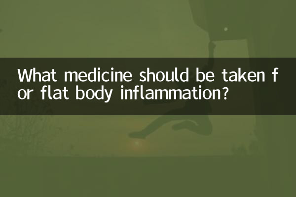 ¿Qué medicamento se debe tomar para la inflamación del cuerpo plano?