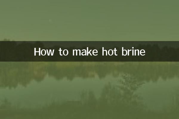 Come preparare la salamoia calda