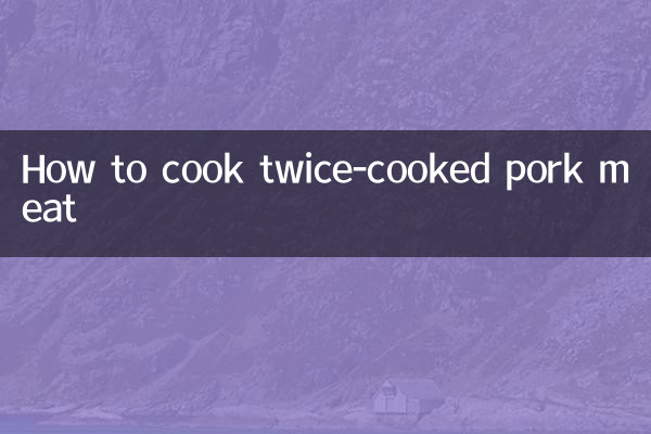 Come cucinare la carne di maiale in doppia cottura