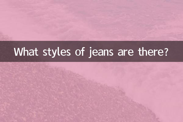 Quels sont les styles de jeans ?