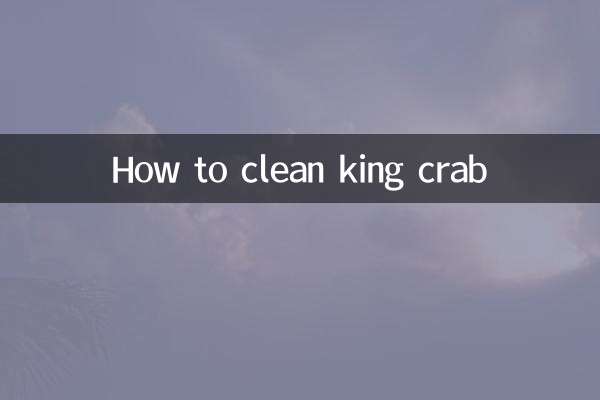 Comment nettoyer le crabe royal