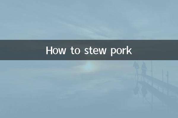 How to stew pork