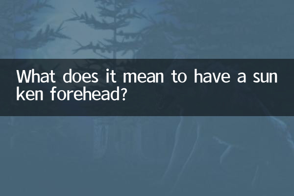 Was bedeutet es, eine eingefallene Stirn zu haben?