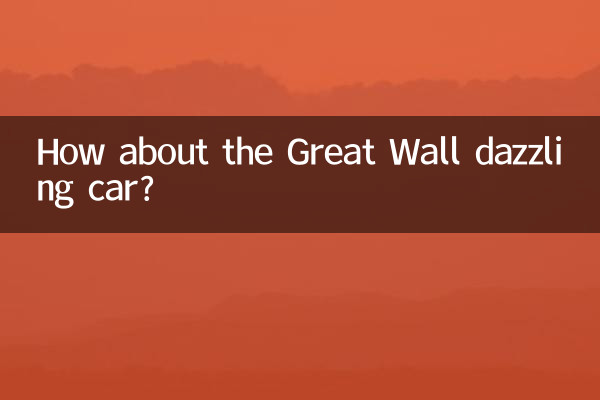 Que diriez-vous de la voiture éblouissante de la Grande Muraille ?