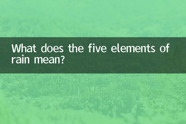雨五行属什么意思
