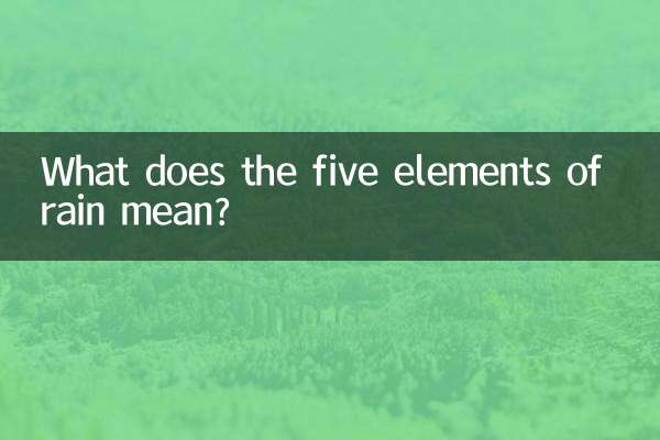 Что означают пять стихий дождя?