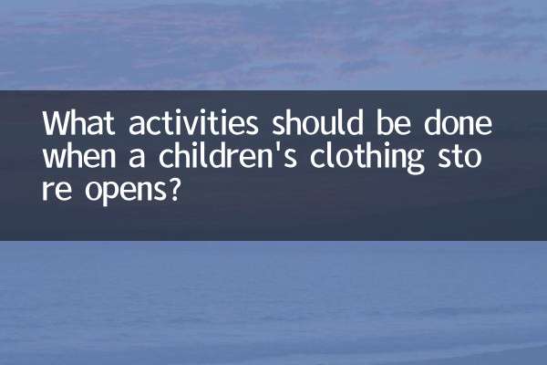 বাচ্চাদের পোশাকের দোকান খোলে কি কার্যক্রম করা উচিত?