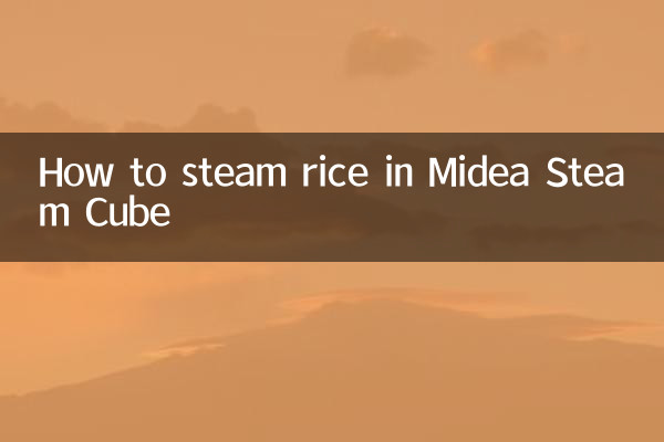 Midea Steam Cube에서 밥을 찌는 방법