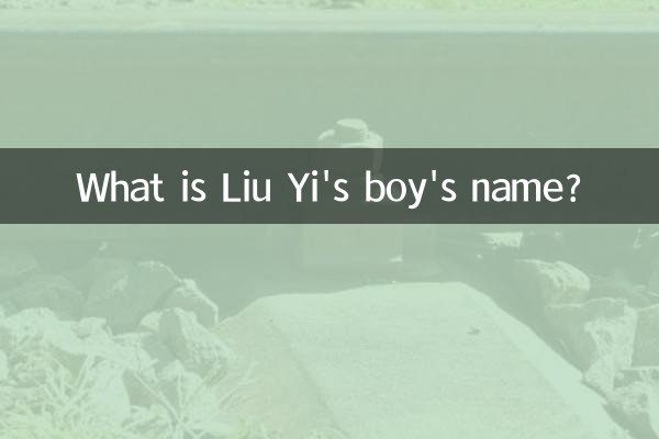 Qual è il nome del ragazzo di Liu Yi?