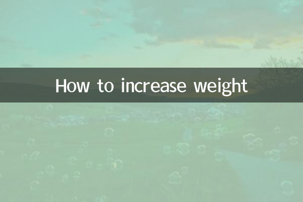 Como aumentar o peso