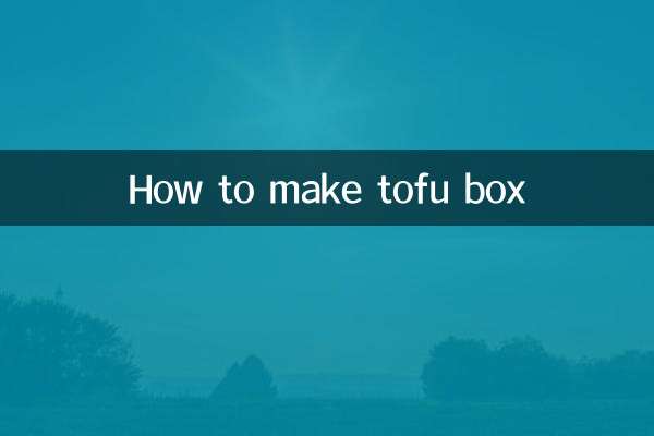 Cómo hacer caja de tofu