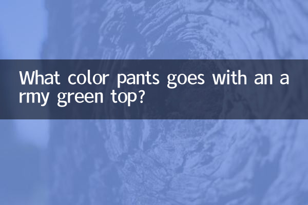 De quelle couleur de pantalon va avec un haut vert armée ?