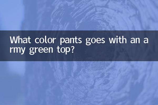 De quelle couleur de pantalon va avec un haut vert armée ?