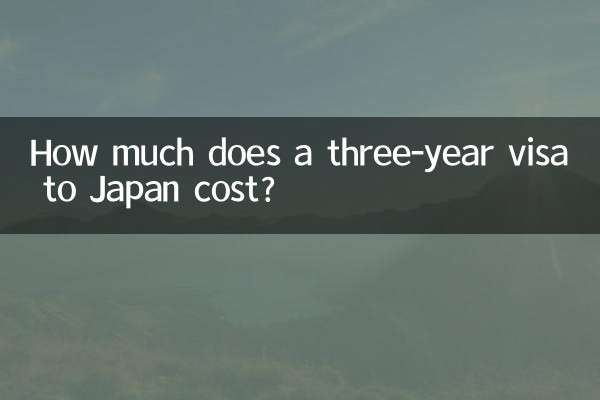 How much does a three-year visa to Japan cost?