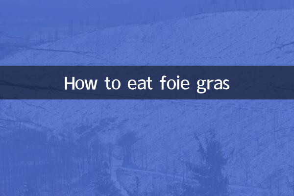 نحوه خوردن foie gras