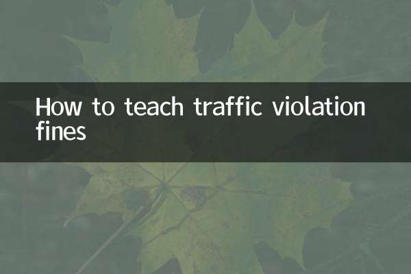 Comment enseigner les amendes pour infraction au code de la route