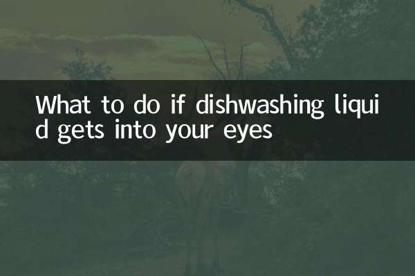 What to do if dishwashing liquid gets into your eyes