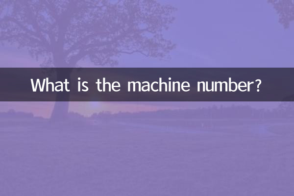 What is the machine number?