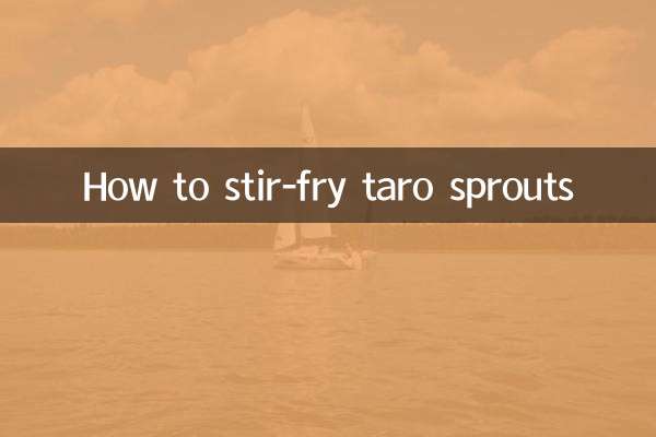 Comment faire sauter des pousses de taro