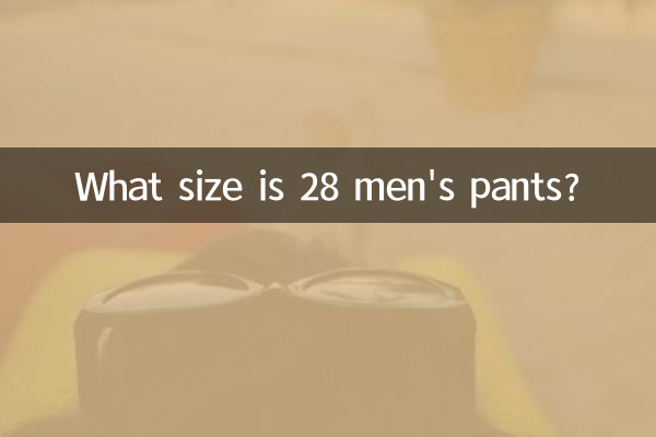 What size is 28 men's pants?
