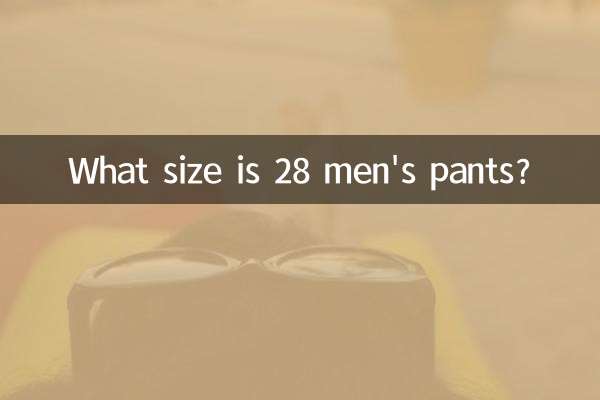 Quelle est la taille d'un pantalon pour homme 28 ?