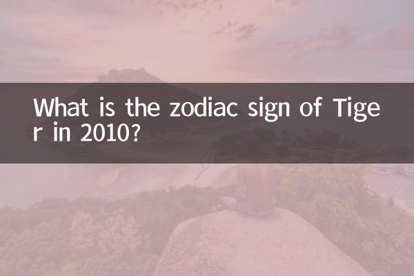 2010 میں ٹائیگر کی رقم کی علامت کیا ہے؟