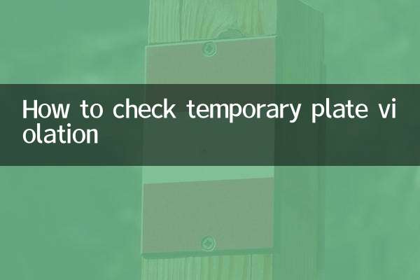 임시판 위반 확인 방법